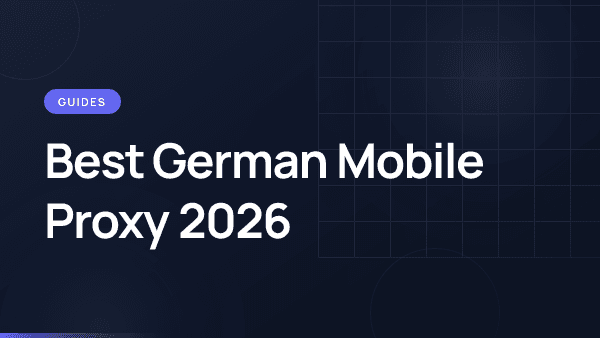 German mobile proxy network with 4G and 5G carrier connections.