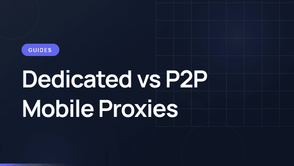 Comparison of dedicated hardware mobile proxies versus P2P network mobile proxies.