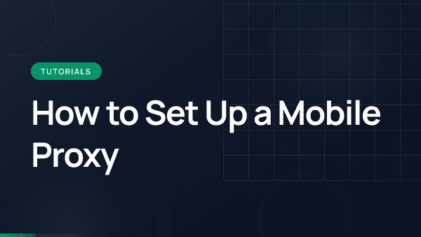 Mobile proxy setup process with dashboard and browser configuration.