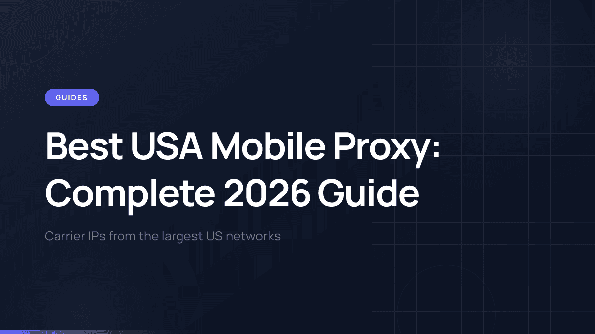 USA mobile proxy network with American carrier connections.