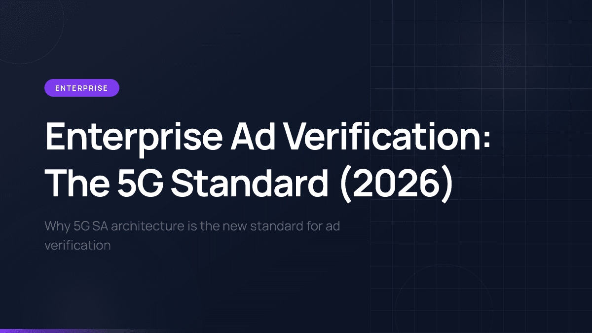 Visualization of 5G Network Slicing and Ad Verification Architecture.