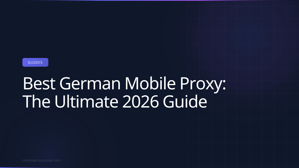 German mobile proxy network with 4G and 5G carrier connections.
