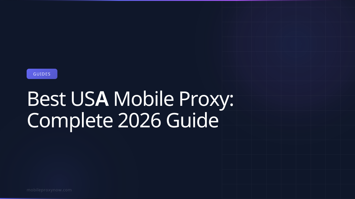 USA mobile proxy network with American carrier connections.